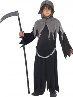 Děstký kostým Smrťák šedo-černý